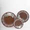 25 Brown 13 in Round Wooden Paper CHARGER PLATES Floral Lace Trim